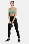 Amante High Impact Anti Microbial Sports Bra - Granite Green — thumbnail 5